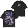 Demon Slayer Shinobu Kocho Anime Vintage Washe T Shirt Unisex Women Short Sleeve Tops Summer Graphic Tee Casual Streetwear Cosplay