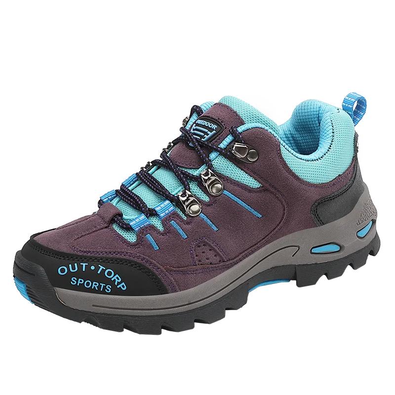 

Мужские и женские повседневные кроссовки Уличная плоская нескользящая обувь для хайкинга Пара для тура хайкинга Большой размер для ходьбы 42 фиолетовый