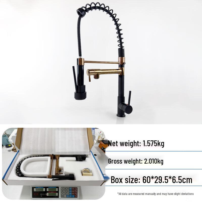 Handun Pull-Out Kitchen Faucet with Spring Spout