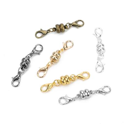 10pcs Copper Magnetic Clasps With Lobster Clasps Connectors For Jewelry Making DIY Necklaces Bracelets Clasp Hooks Accessories