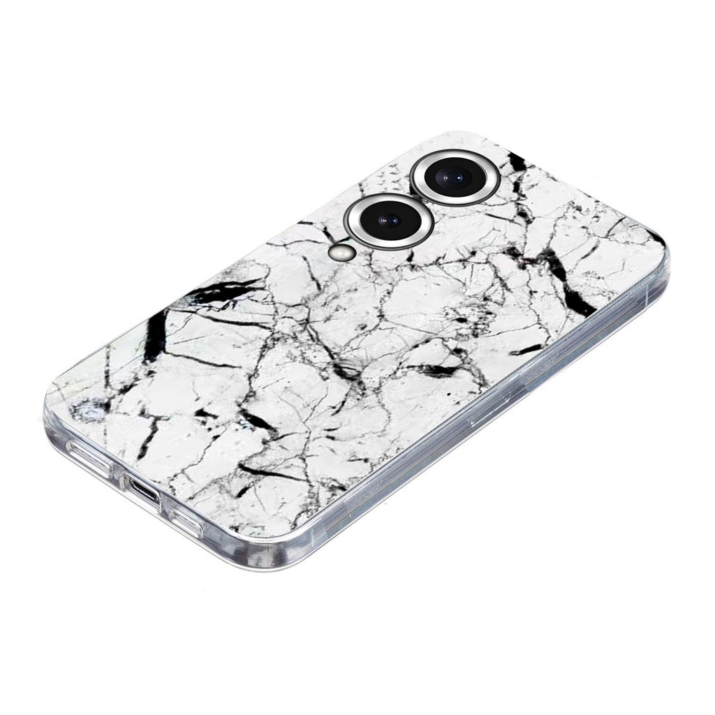Soft TPU Case for Samsung Galaxy S25 Edge Marble Pattern Printing Phone Cover