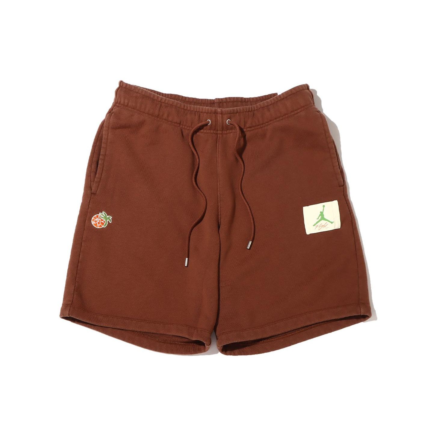 

Jordan Pure Color Logo Print Drawstring Straight Shorts Men Bottoms Brown DV7036-262 S
