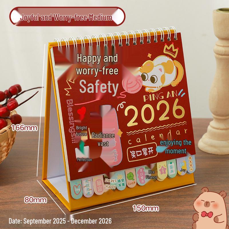 2026 Year of the Horse Creative Chinese Style Desk Calendar - Monthly, Small, Ornament, Perfect for Office or Student.