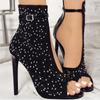 Roman Shoes, Sexy Slim Heels, Hot Diamond High-heeled Women's Sandals