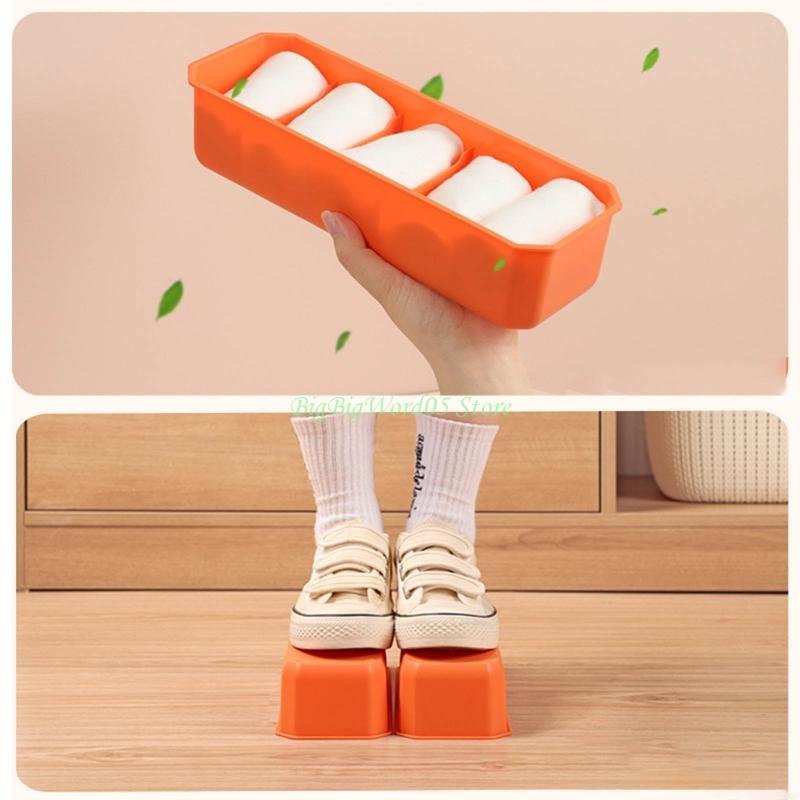 24TE 5 Grids Compartment Divided Drawer Divider Underwear Clothes PP Box