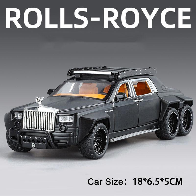 1:32 Scale Phantom I Rolls Royce 6x6 Car Model Toy Diecast Metal Off-Road Vehicle Shock Absorption Models Kids Hobby Presents