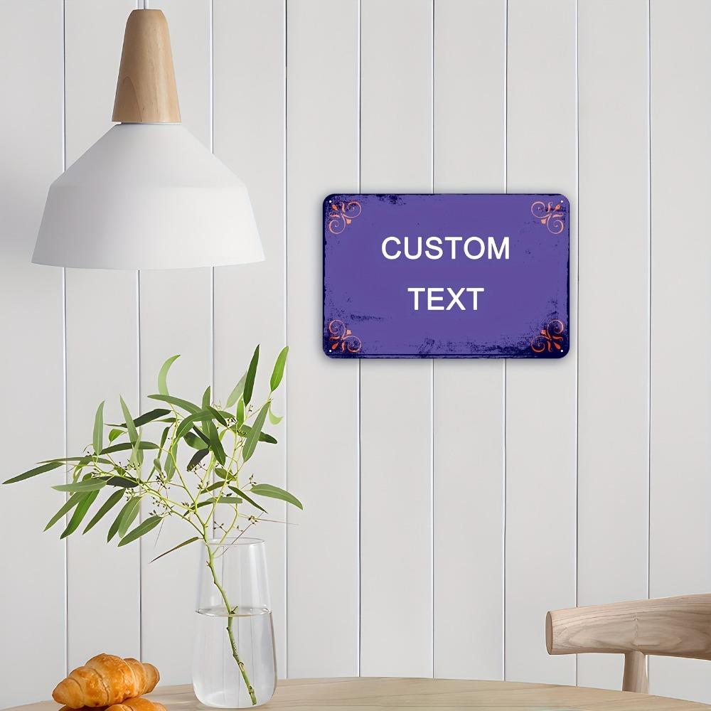 Custom Retro Aluminum Sign 8x12 Inch Personalized Text Rustic Wall Decor Indoor Outdoor