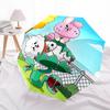 1pc Outdoor Umbrella with BT21 Characters - Automatic Opening/Closing, Portable 3-Fold Design, 8-Bone Iron Frame, Perfect Gift for Fans, Traveler