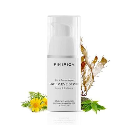Suero Kimirica para ojeras y bolsas debajo de los ojos para hombres y mujeres con vitamina E. El 94 % de los usuarios notaron una reducción en las ojeras y líneas de expresión (15 g).