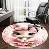 1PC Rabbit Flower Non-Slip Floor Round carpet, Office, family, bedroom, Large Area Rug Indoor Rugs,  Durable PolyesterH0369