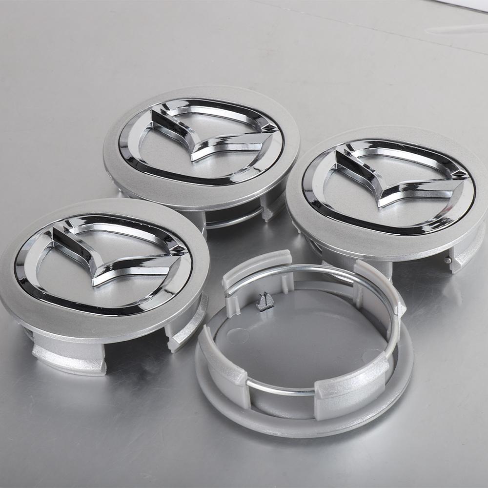 56mm Car Wheel Hub Caps Auto Emblem Tire Center Cover Badge Decor For Mazda Axela CX4 CX5 CX8 2 3 6 BM GJ CX-5 CX-3 CX3 CX9 CX7