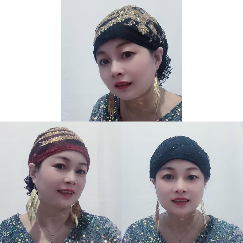 Light Luxury Sequined Peacock Feather Headband With Vintage Mesh Lace For Women