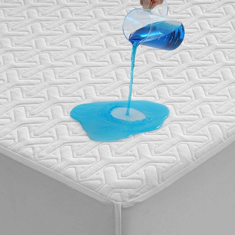 Премиальный 100% водонепроницаемый наматрасник, 4D Air Cooling 300 GSM, чехол-протектор для матраса размера Queen, дышащий всесторонний 360° топпер для матраса кровати Queen