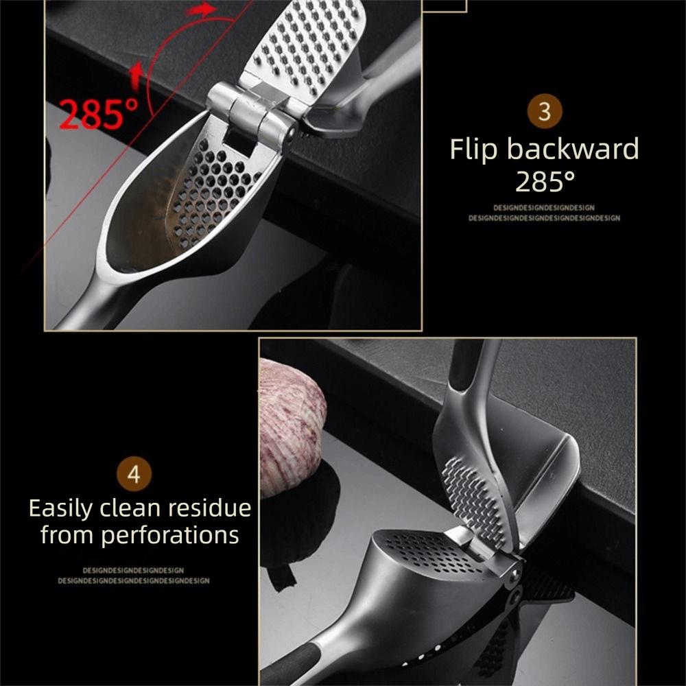 Zinc Zinc Zinc Alloy Garlic Presser Heavy Duty Garlic Mincer Handheld Device Ginger Crusher  Kitchen Tool