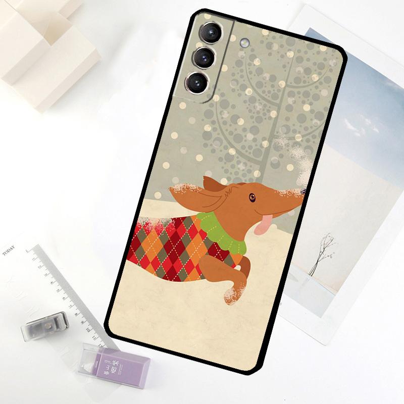 Dachshund Silhouette Dog Phone Case For Samsung Galaxy S20 FE S21 S22 S23 S24 S25 S26 Ultra S10 S25 Plus S25 FE Cover