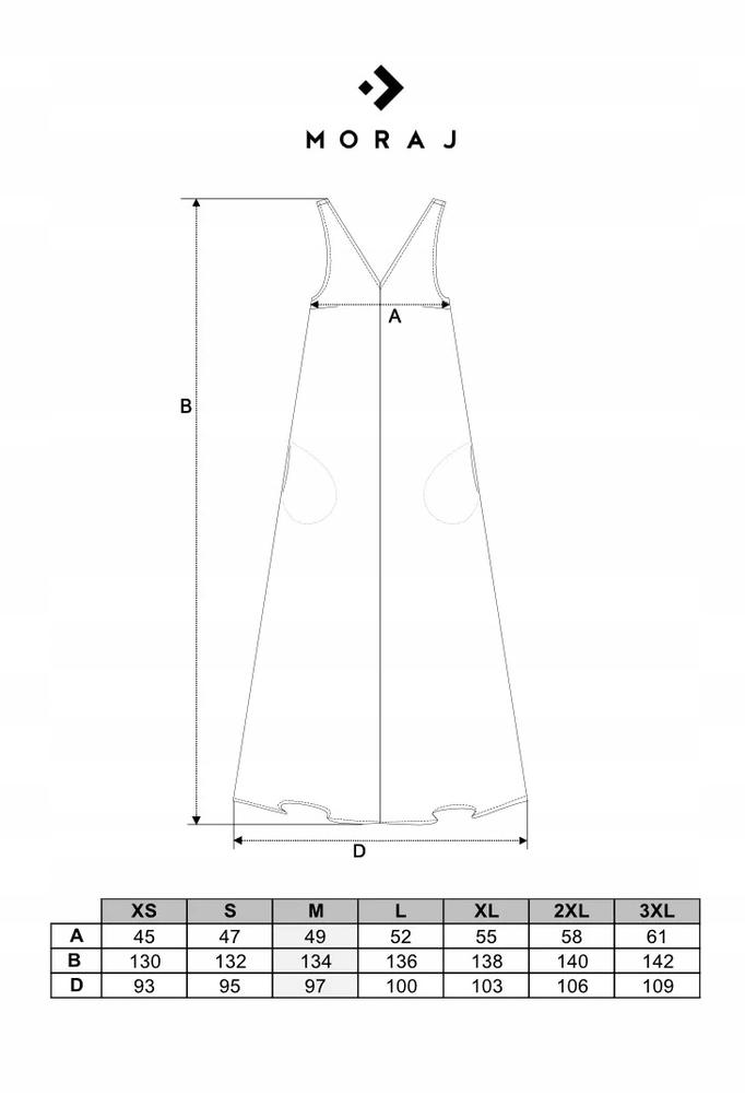 Feminine Long Women's Maxi Summer Dress Loose Fit Viscose MORAJ XL BLACK