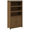 Highboard Honey Brown 80 x 35 x 154 cm Solid Pine Wood