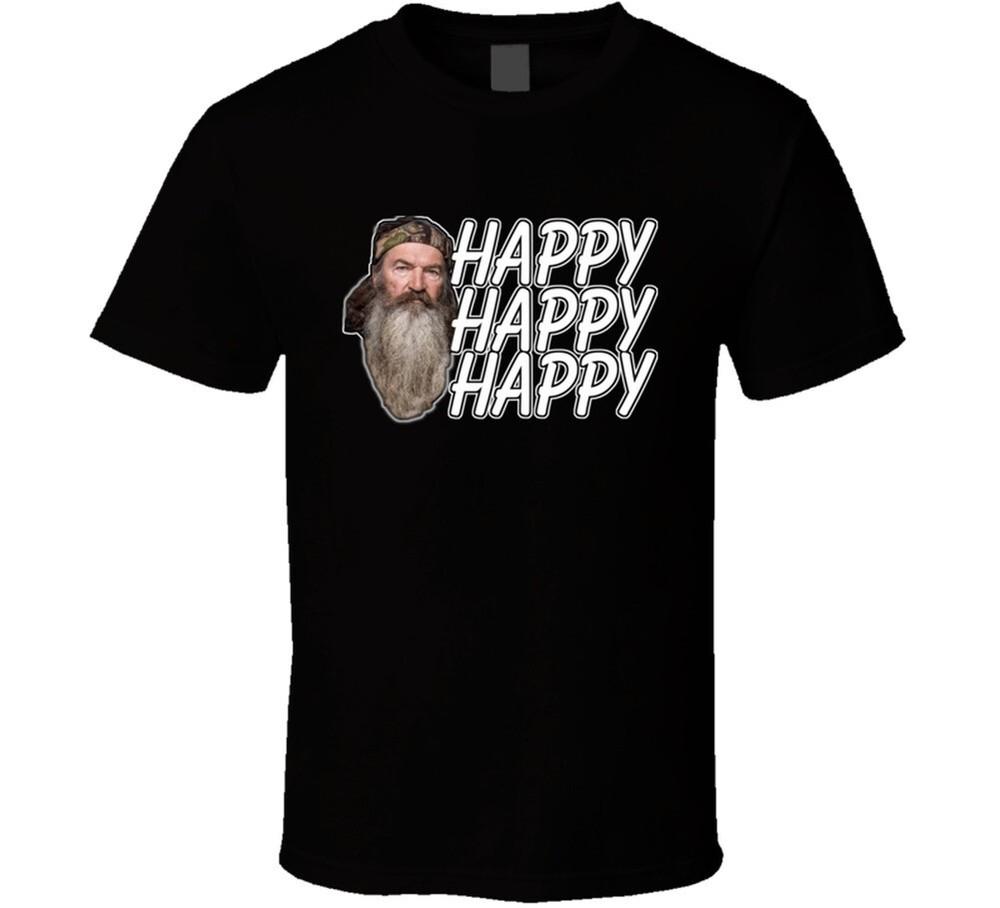 Duck Dynasty Happy Black Unisex T-Shirt S