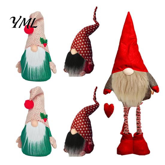 White Black Gnome Beards 12Pcs Beard And Nose Kit, DIY Christmas Craft Supplies with Faux Fur Fabric for Crafts Plush Wooden Ball Noses Doll