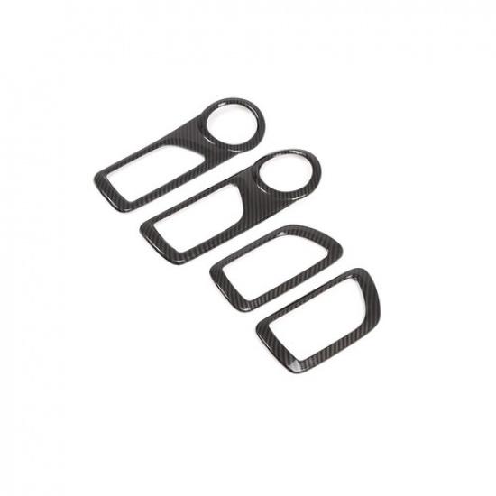 For Toyota Tacoma 2011-2015 ABS Carbon Fiber Interior Door Handle Bowl Trim