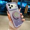 Gradient Glitter For Magsafe Magnetic Mirror Stand Holder Case For iPhone 11 12 13 14 15 16 17 Pro Max Bling Diamond Shockproof Cover
