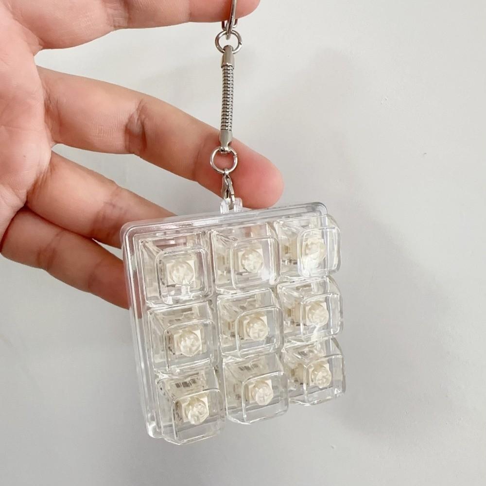 Relaxing DIY Keyboard Fidget Keychain Keys Button Relief Stress Finger Keyboard Cap Pass The Time Keycap Clicker Toy Adult