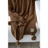 Valentinstagsgeschenk, Coco Rice, gestrickte Pompom-Strickwaren, TV-Decke, Sofa-Überwurf, Khaki