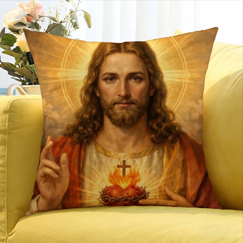 Russia Jesus Artists Canvas Painting  Various Sizes Square Pillow Case For Car Home Bedchamber Decor