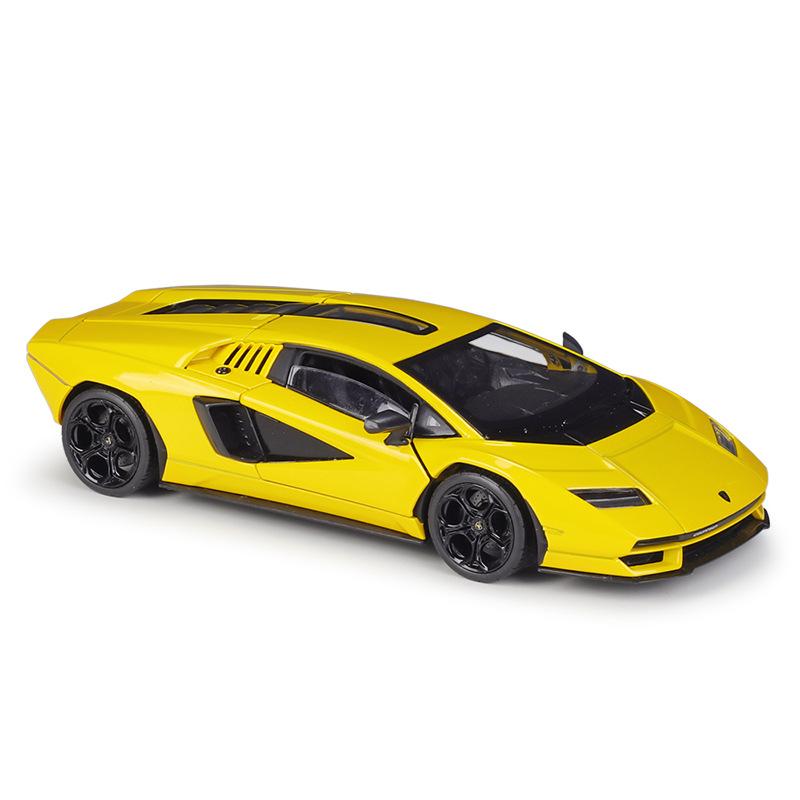 Welly 1/24 Lamborghini Countach LPI800-4 Alloy Miniature Car Diecast Metal Scale Car Model Collection Childrens Toy Vehicle Gift