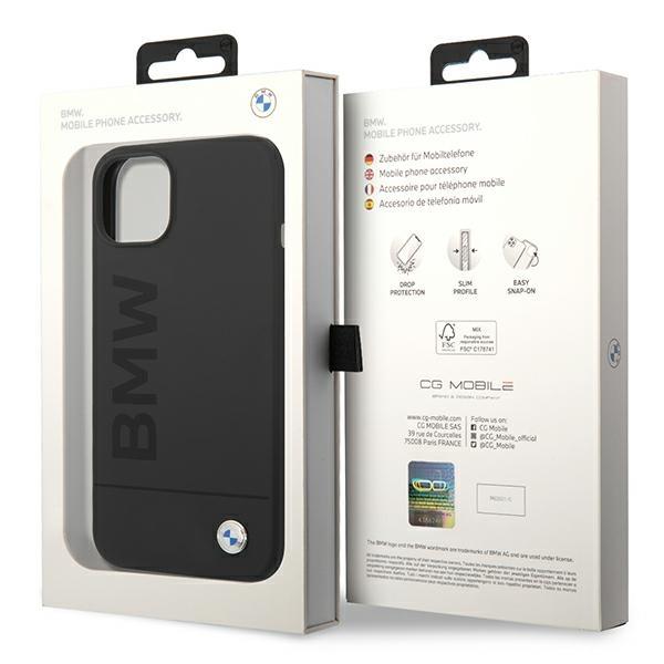 Bmw Case Bmhmp14Mslblbk Iphone 14 Plus/ 15 Plus 6,7 Black/Black Hardcase Silicone Signature Logo Magsafe