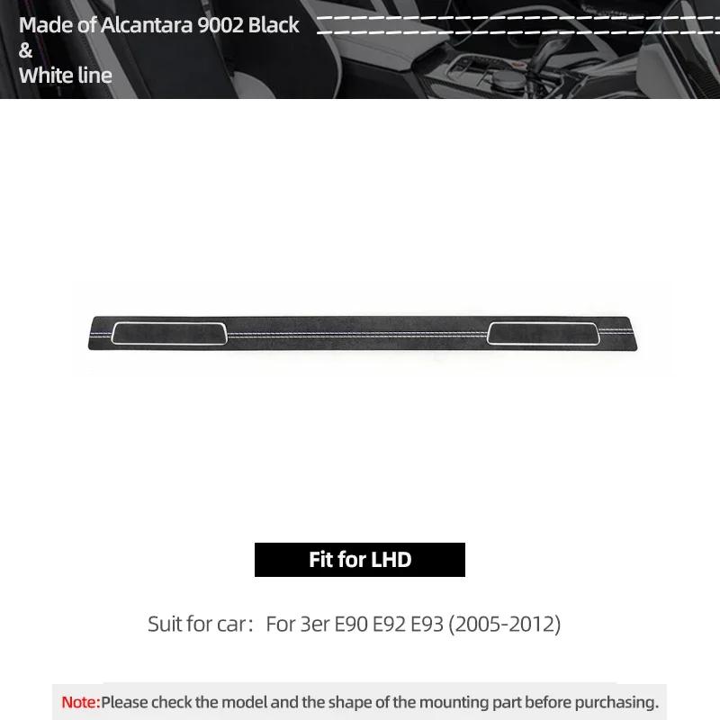 Betterhumz For BMW E92 E90 E93 Made of Alcantara Dashboard Copilot Cup Holder Panel Trim Strip Sticker Car Interior Accessories