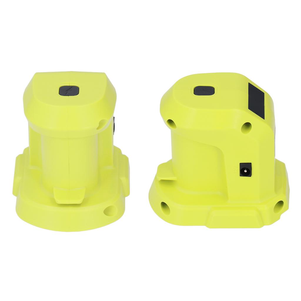 Battery Adapter Dual USB Ports Lithium Ion Battery Adapter Converter with LED Lights 18V 14.4V