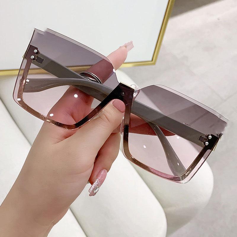 

New Half Frame Square Sunglasses Women s Brand Designer Fashion Sun Glasses Men s Outdoor Driving Eyewear UV400 Oculos De Sol As shown in Figure