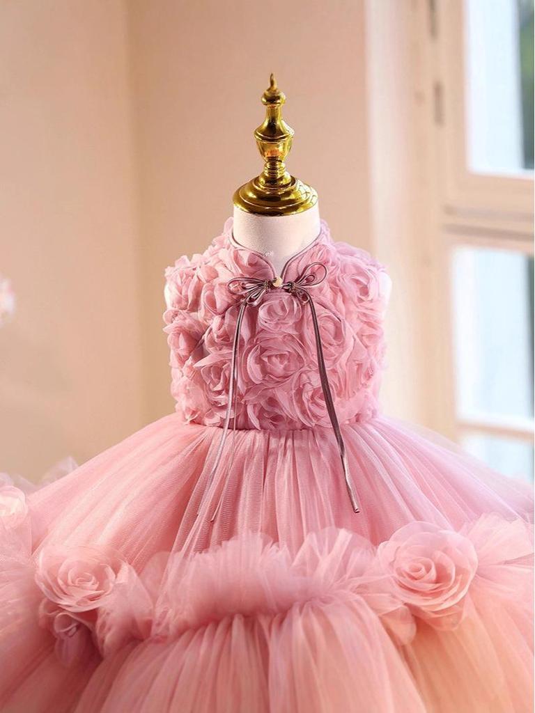 Girls' Flower Girl Wedding and Princess Party Dress for Birthday, Host, Piano Performance, and Special Events