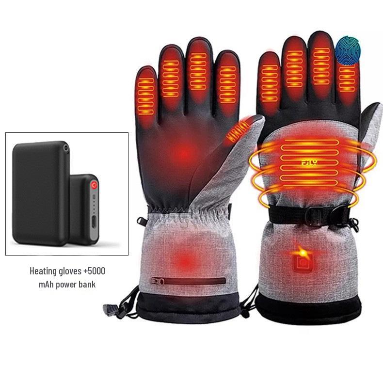Smart Touchscreen Heated Winter Gloves – Electric, Cold-Proof, for Outdoor Cycling and Skiing.