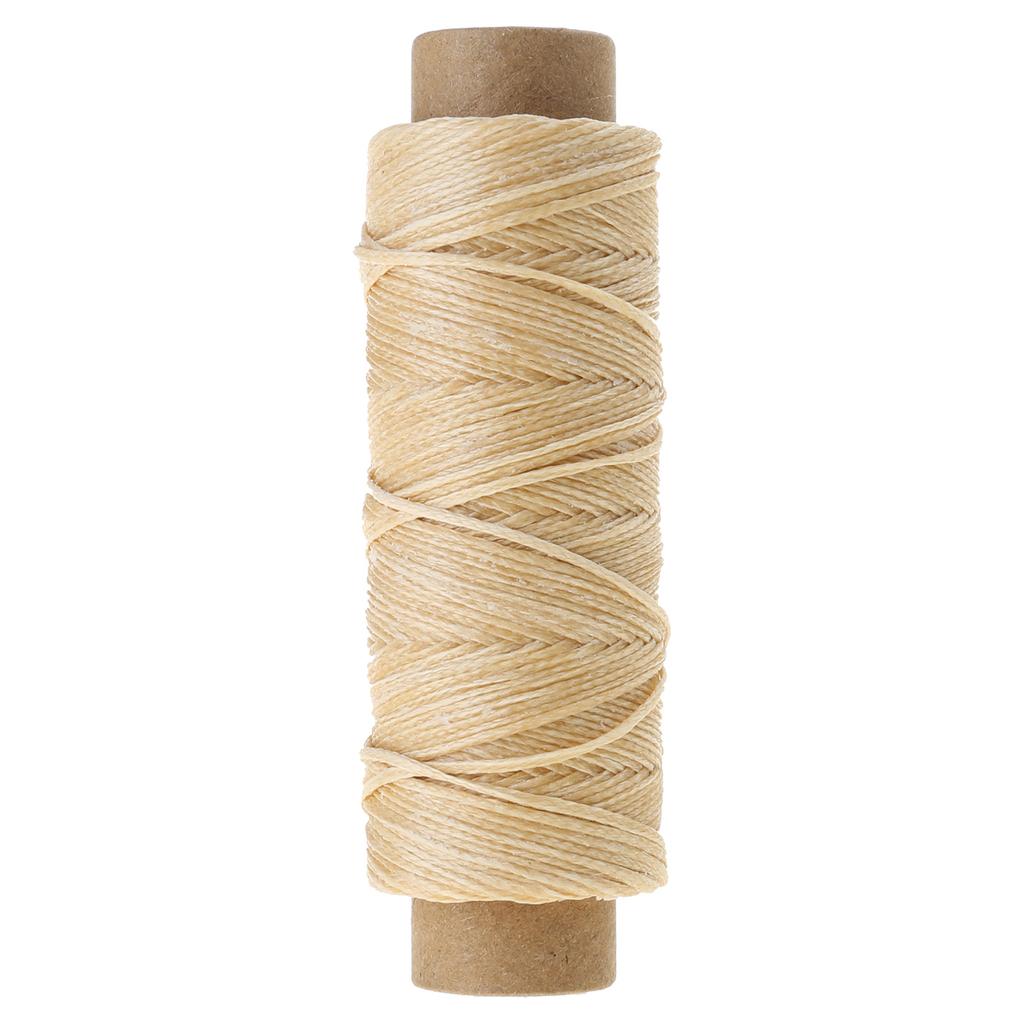 50m 150D Flat Waxed Thread 0.8mm Thickness Waxed Cord Hand Stitching Thread Sewing Line for Leathercraft DIY Accessories