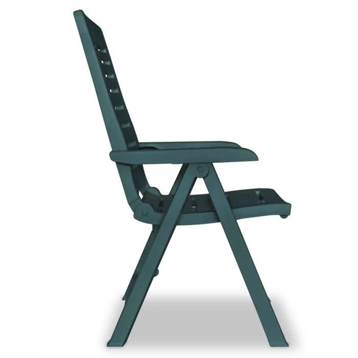VidaXL 2 pcs Chaises inclinables de jardin Plastique Vert