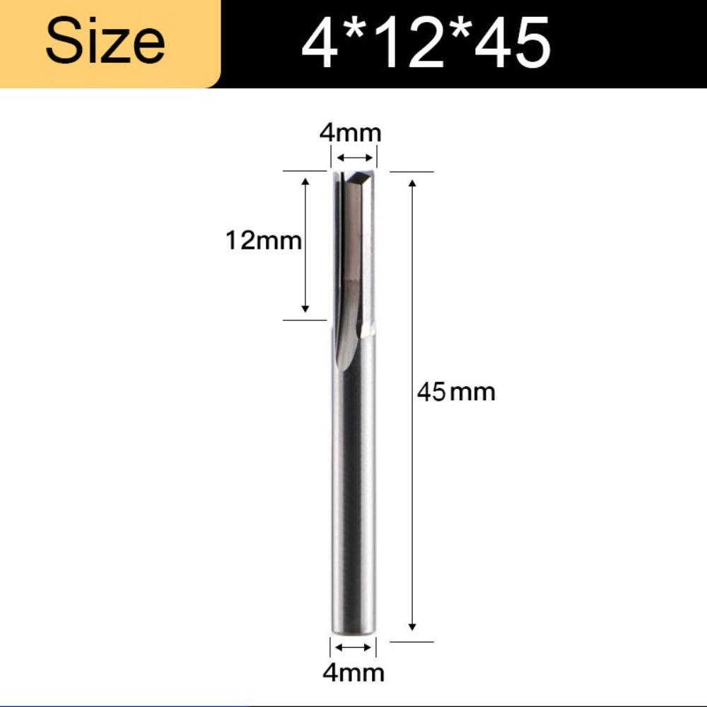 4/6mm Shank 2 Flute End Mill Tungsten Carbide CNC Router Bit Straight Slot Milling Cutter