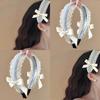 Korean Fairy Elegant Lace Bow Headband Adjustable Non-slip Hair Hoop Fashion U Shape Headwear Women Girl Hair Accessory