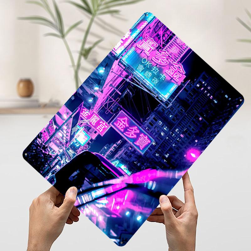 Cyberpunk Tone Tinplate Poster Customized Wall Art Vintage Metal Signs Retro Tin Plaque for Bedroom Decoration Gaming Desk Decor