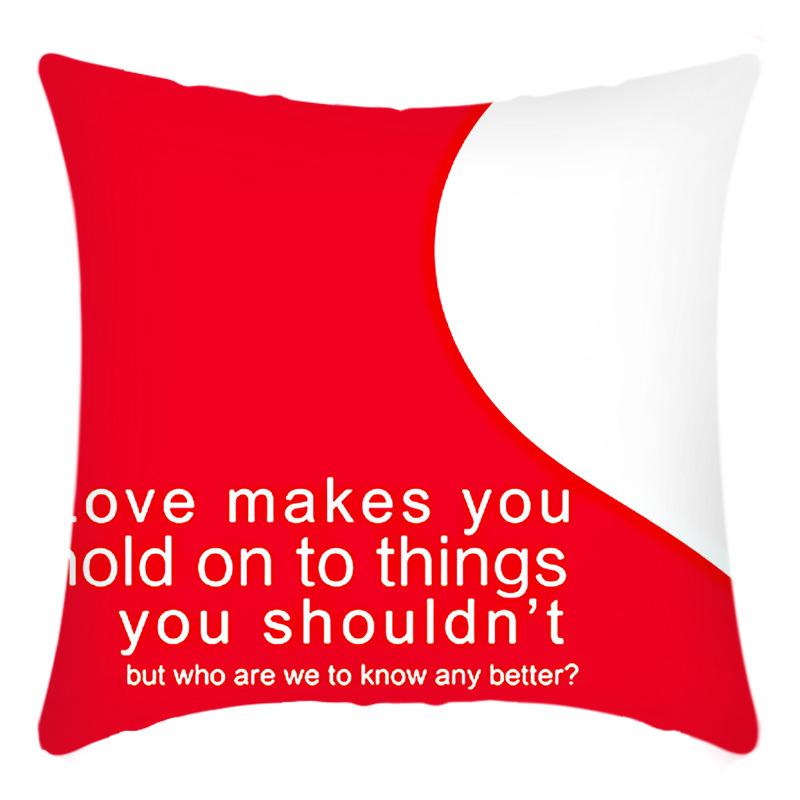 New Pillowcases Love Series Printed Pillowcase Love Letters Pillow Home Sofa