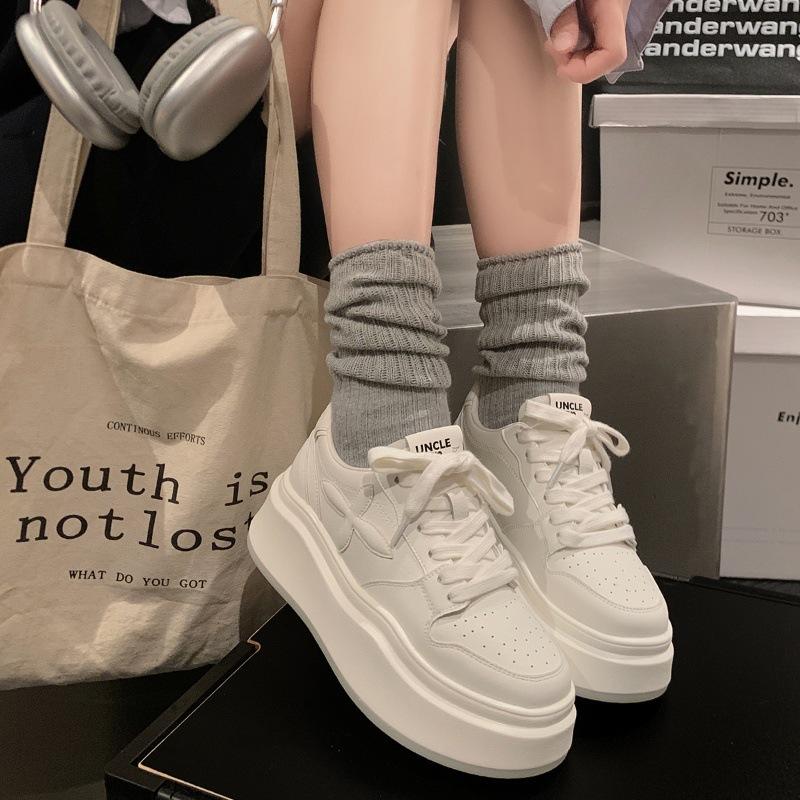 

Popular high-cold school students~ Summer new wave thick-soled Korean version of leisure sports versatile little white board shoes women 35 белый