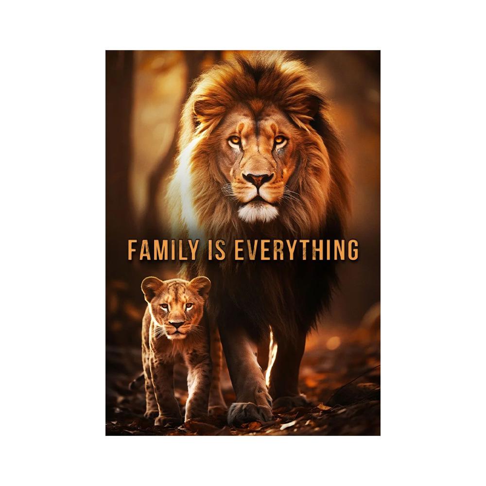 Citazioni Motivazionali Conquista Focus Pittura su Tela Leone Tigre Leopardo Animali Feroci Poster Stampa Muro Soggiorno Decorazioni per la Casa