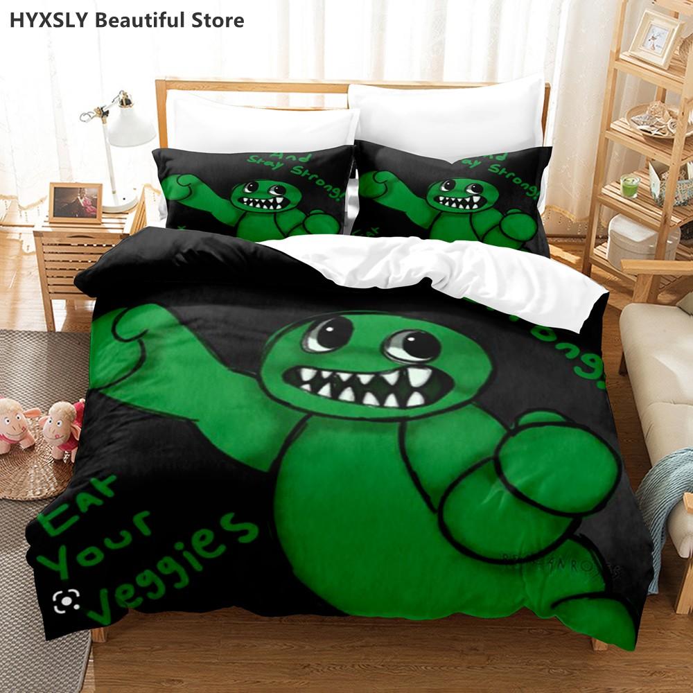 Banban Garten 3D Ložní souprava Hra Povlak na přikrývku Povlaky na polštáře Jednolůžko Queen King Pro děti Duhový Kreslený Sady povlaků na přikrývky