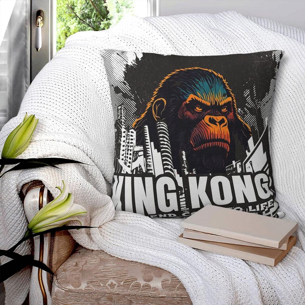 King Kong A Legend Square Pillowcase Pillow Cover Polyester Cushion Decor Comfort Throw Pillow for Home Living Room