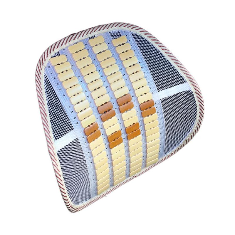 

Breathable Bamboos Mesh Lumbar Backrest Cushion for Office Chairs and Vehicle Seat Prolonged Sitting Comfortable Driving 1