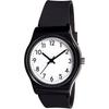 Crepha Watch Analog Quartz For Exam Silent Second Hand Ladies 16mm Black White