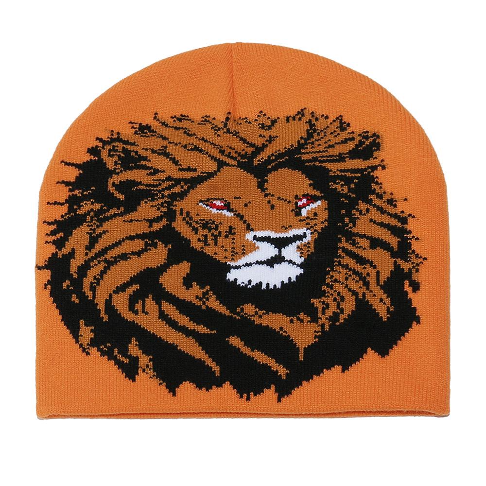 Cold Hat Woman 2025 Autumn and Winter New Lion Wool Hat Personality Trend Cycling Ear Hat Beanie