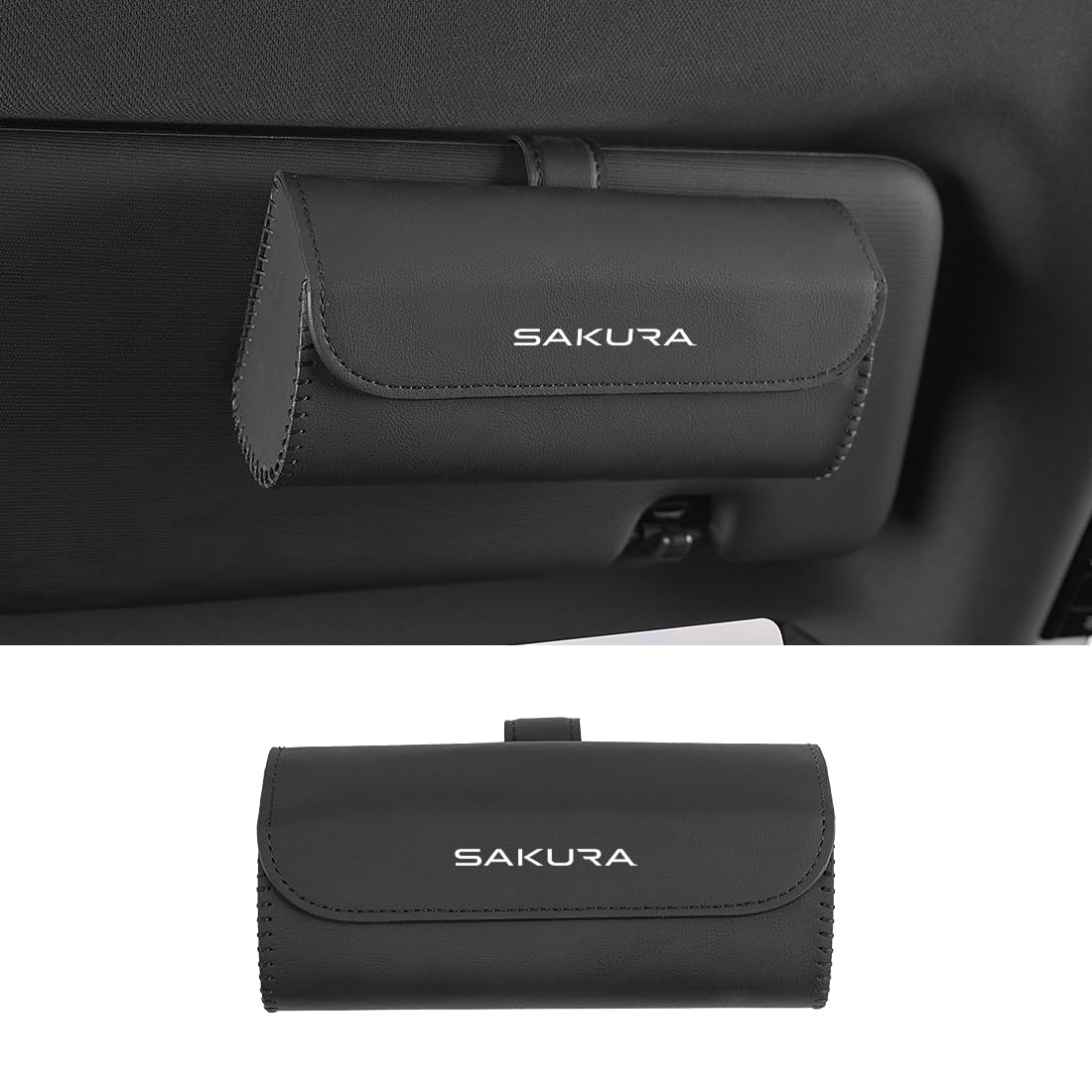 Sakura Suitable Sunglasses Holder for Car Large Capacity Elaborate Stitching Sakura application
