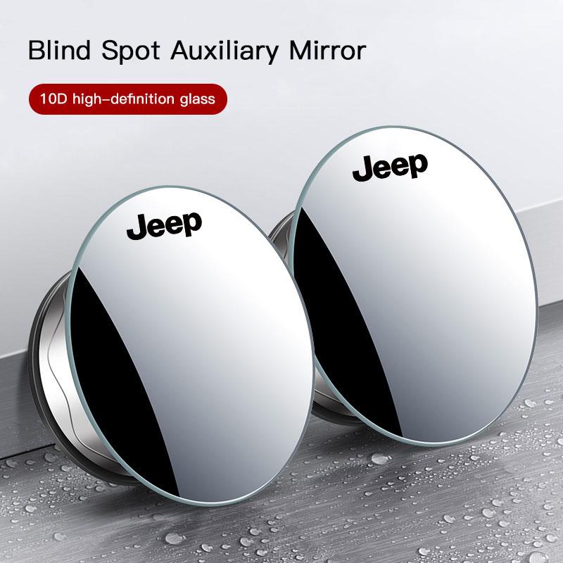 Auto-Rückspiegel 360° Kleiner runder Spiegel Autozubehör für Jeep Renegade Wagoneer Avenger Recon Wrangler JK Gladiator Comp